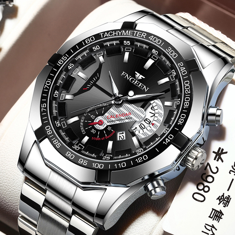 FNGEEN Luxurious MenWatches Stainless Metal