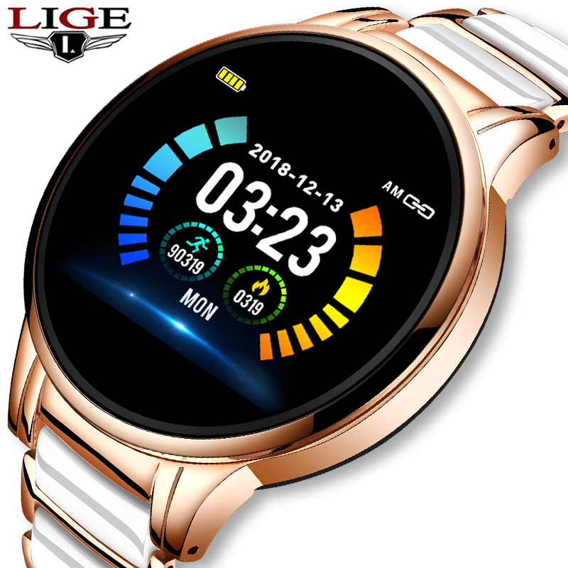 LIGE 2020 New Woman Smart Watch Sports Watch LED screen