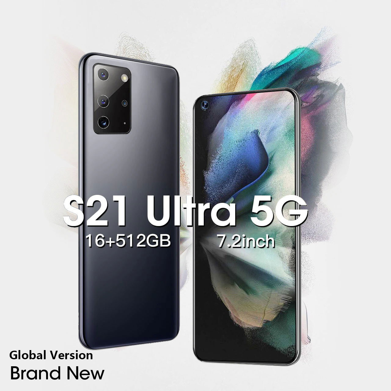 New S21 Ultra 7.3 Inch 5G Network Smartphone 12GB+512GB